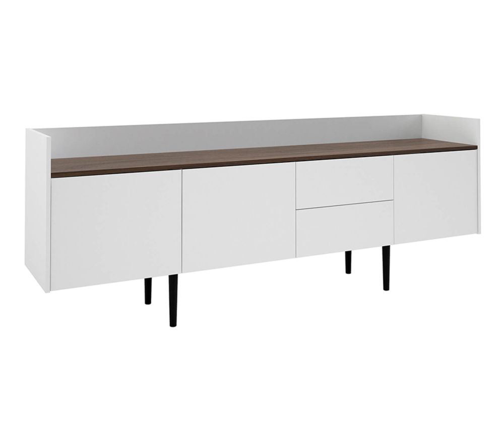 FTG Unit White and Walnut 2 Drawer 3 Door Sideboard