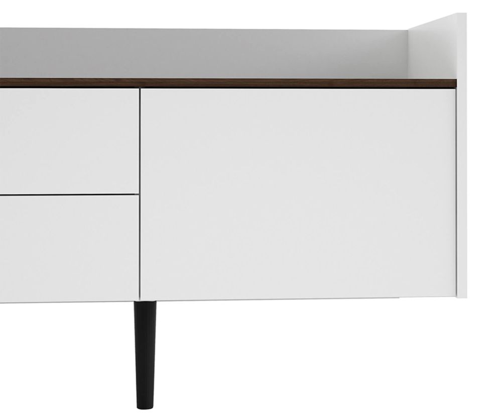 FTG Unit White and Walnut 2 Drawer 3 Door Sideboard