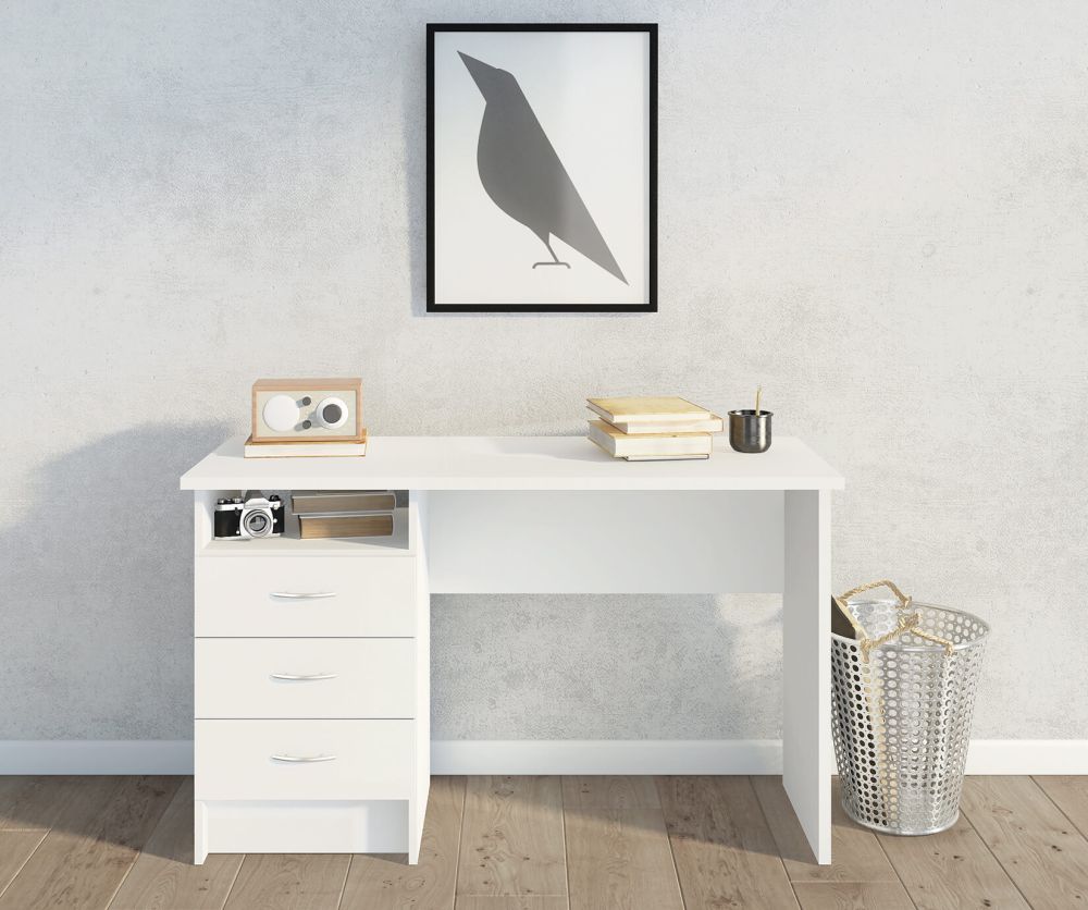 FTG Function Plus White 3 Drawers Desk