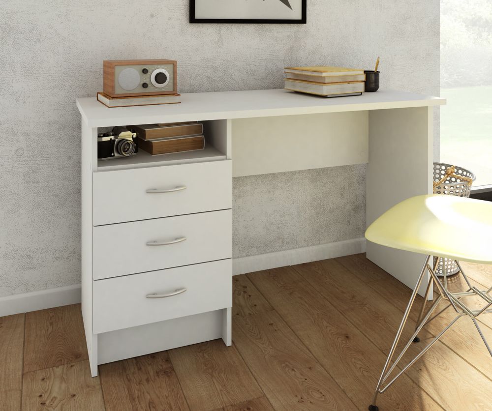 FTG Function Plus White 3 Drawers Desk