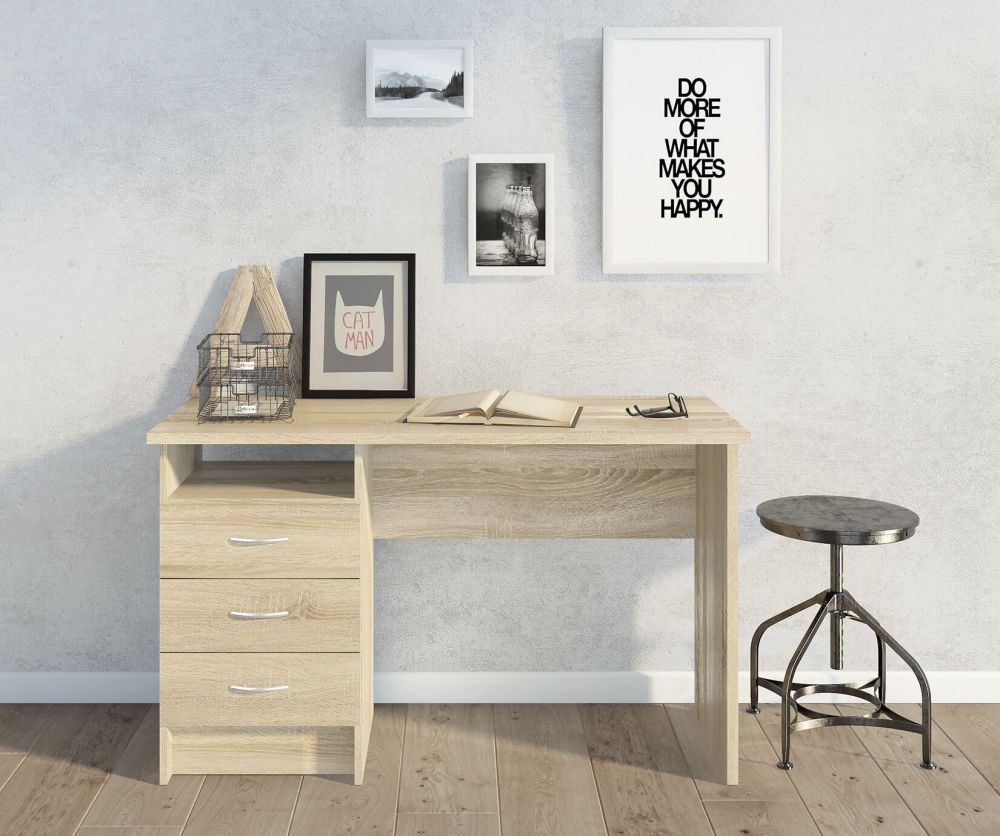 FTG Function Plus Oak 3 Drawers Desk