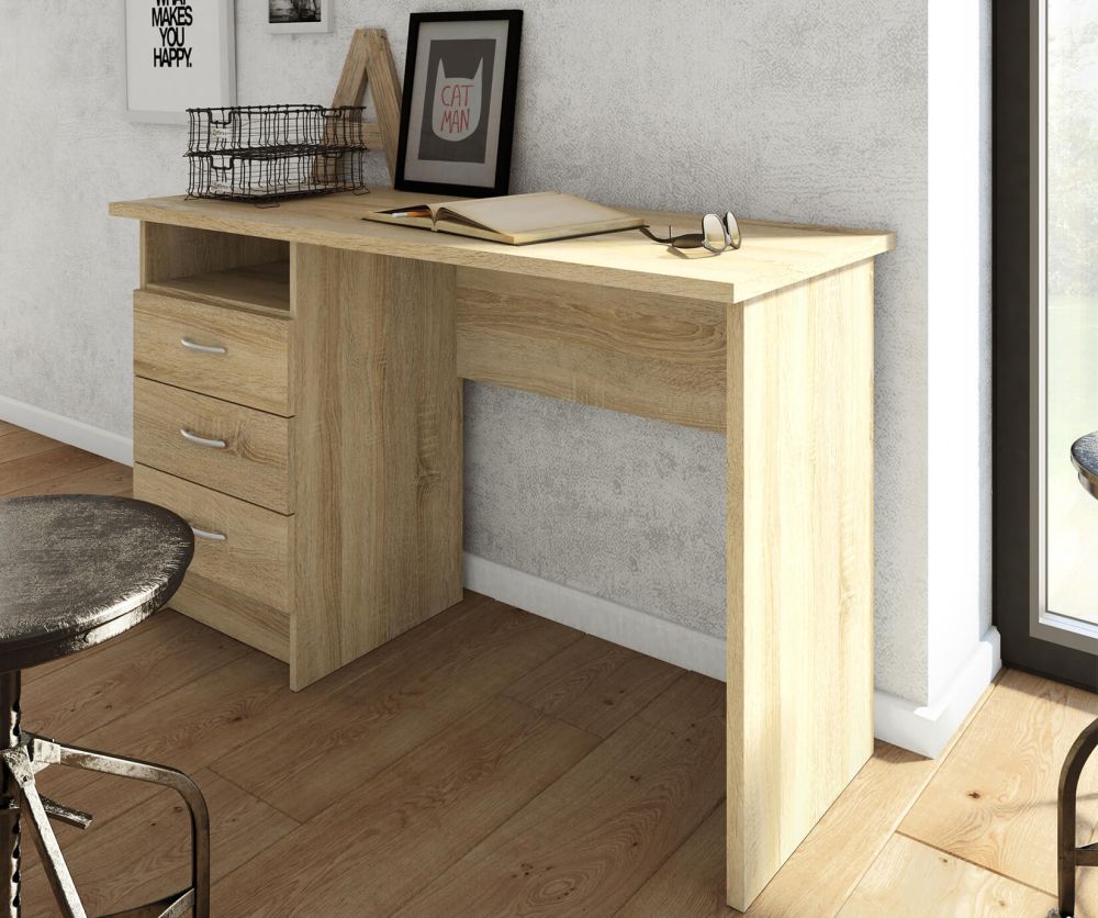 FTG Function Plus Oak 3 Drawers Desk