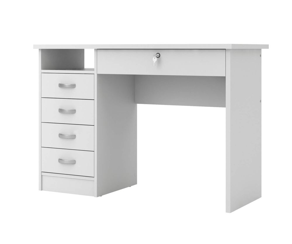 FTG Function Plus White 5 Drawers Desk
