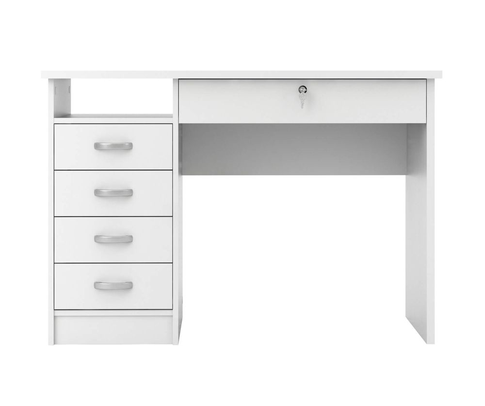 FTG Function Plus White 5 Drawers Desk