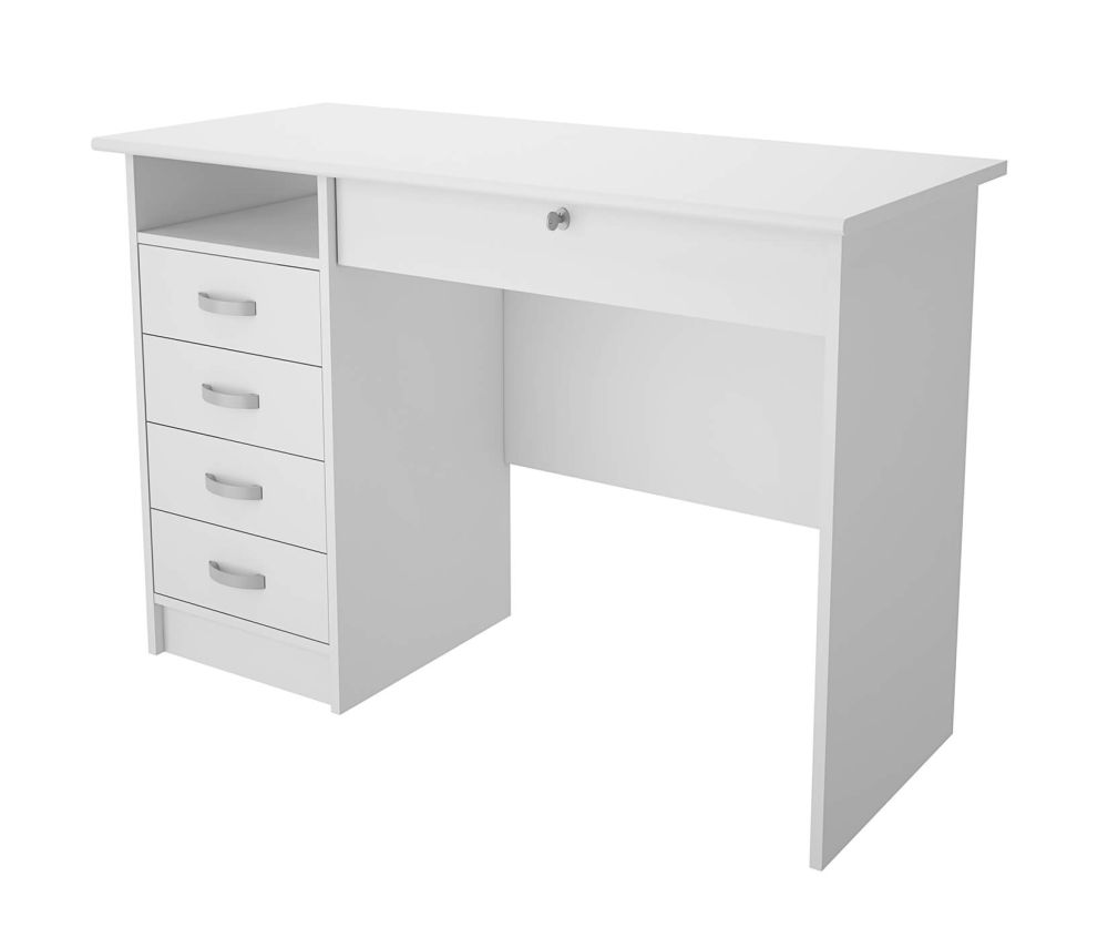 FTG Function Plus White 5 Drawers Desk