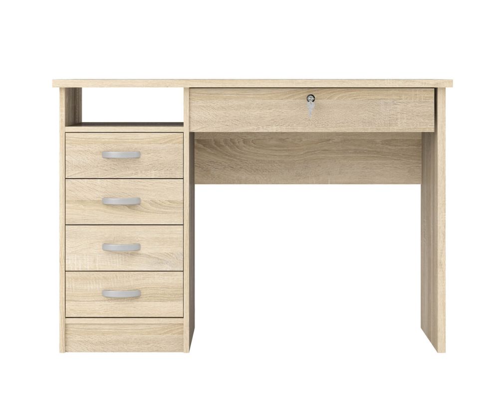 FTG Function Plus Oak 5 Drawers Desk