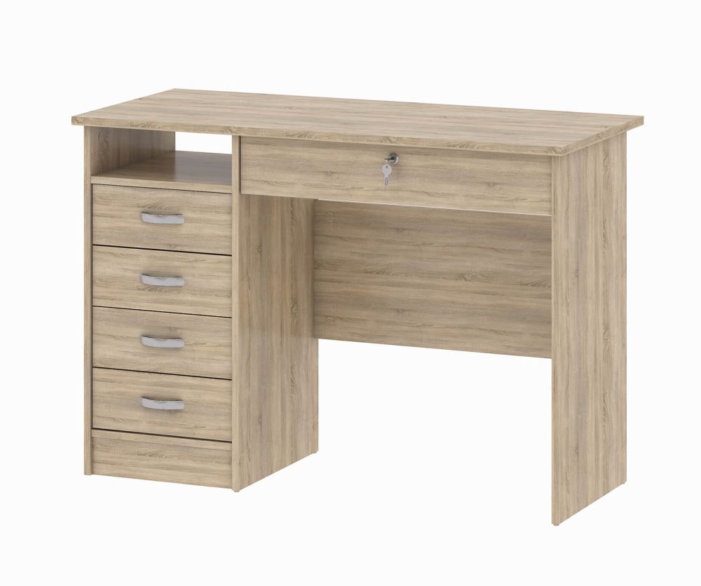 FTG Function Plus Oak 5 Drawers Desk