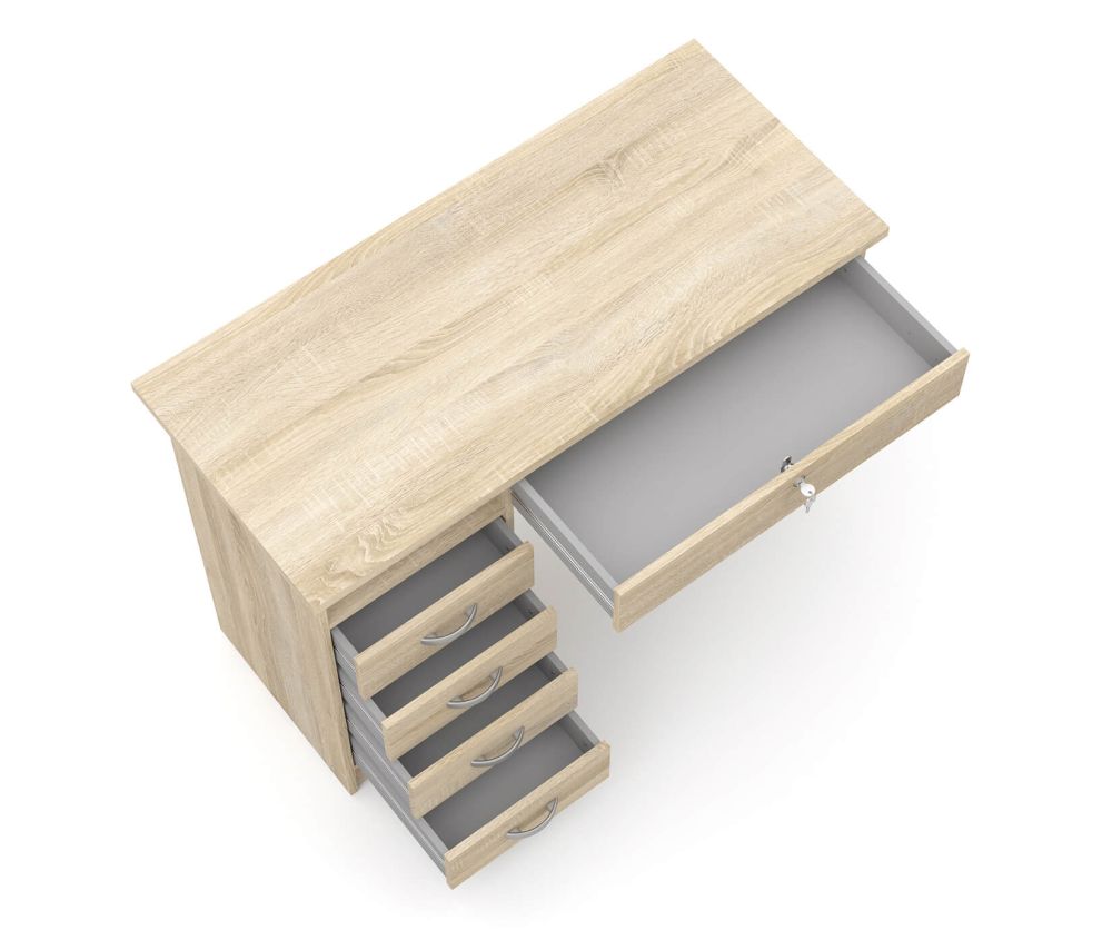 FTG Function Plus Oak 5 Drawers Desk