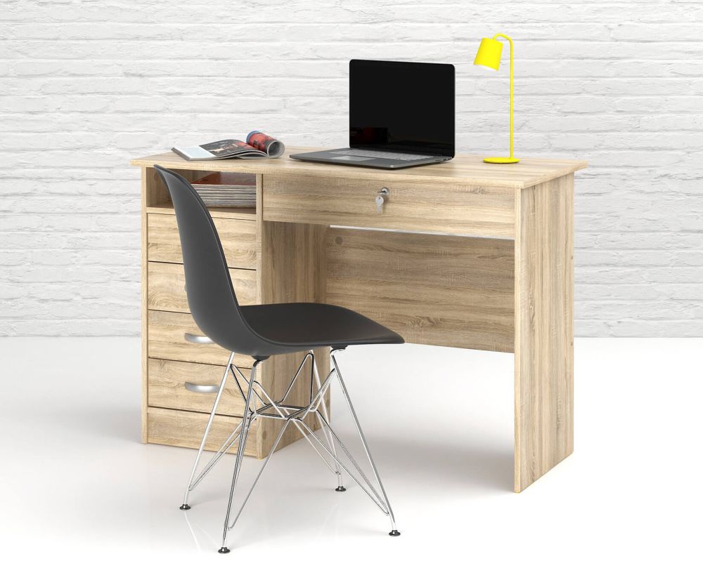 FTG Function Plus Oak 5 Drawers Desk