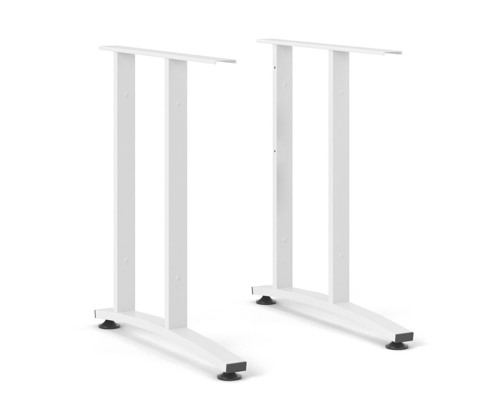 FTG Prima White 150cm Desk with White Legs