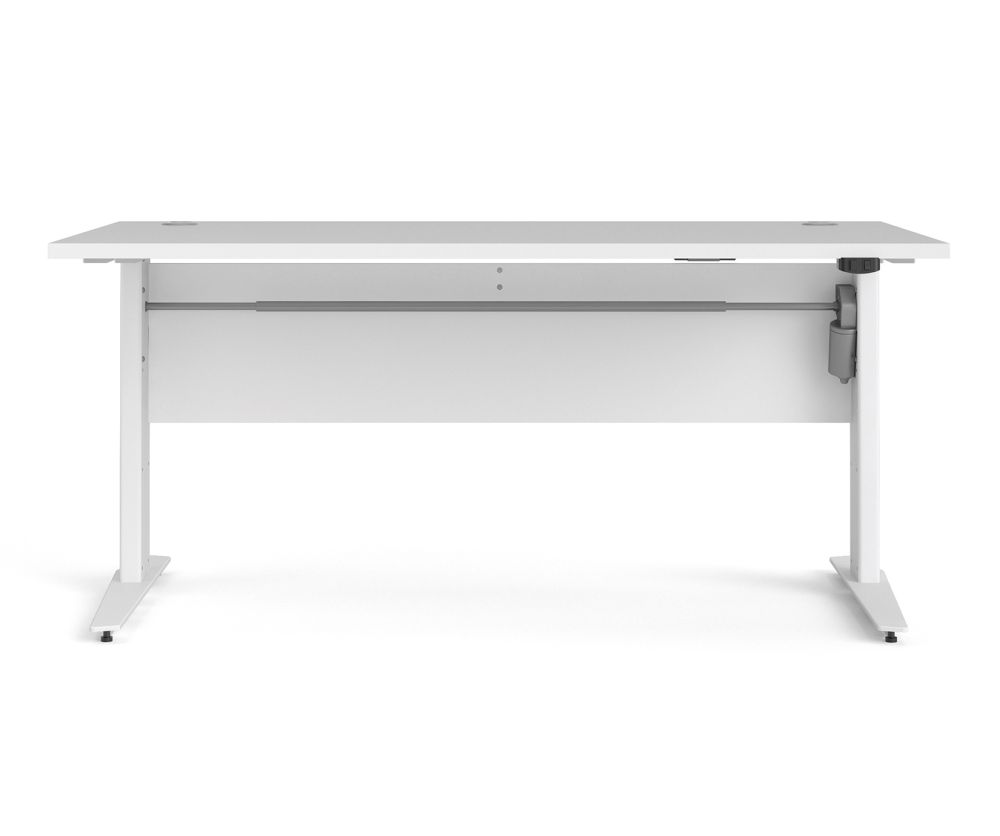 FTG Prima White 150cm Desk with White Height Adjustable Legs with Electric Control