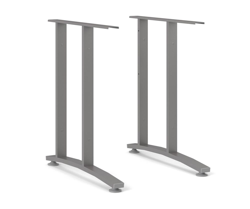 FTG Prima Oak 120cm Desk with Silver Grey Steel Legs