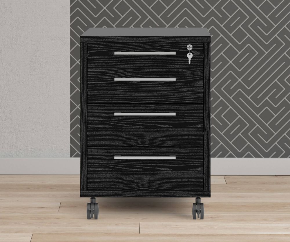 FTG Prima Black Woodgrain Mobile cabinet