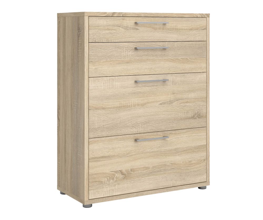 FTG Prima Oak 2 Drawer Bookcase with 2 File Drawer and 2 Shelves