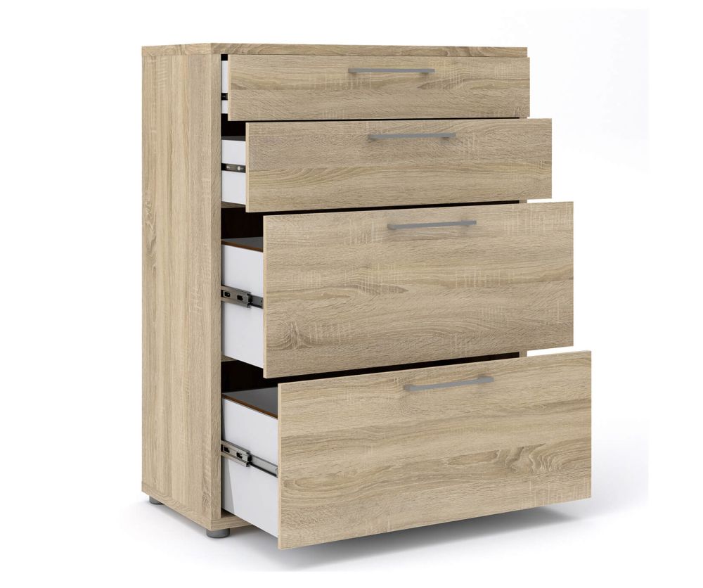 FTG Prima Oak 2 Drawer Bookcase with 2 File Drawer and 2 Shelves