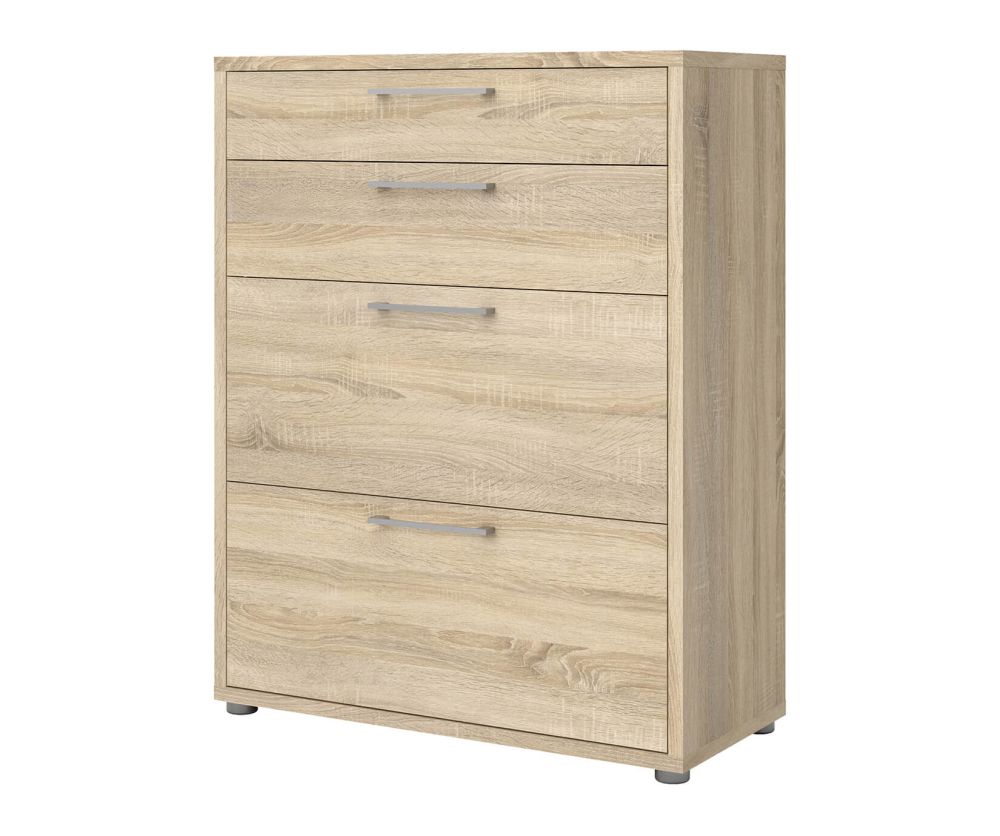 FTG Prima Oak 2 Drawer Bookcase with 2 File Drawer and 2 Shelves