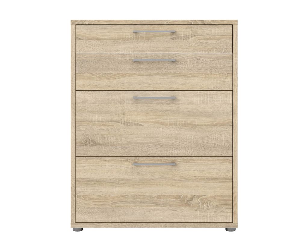 FTG Prima Oak 2 Drawer Bookcase with 2 File Drawer and 2 Shelves