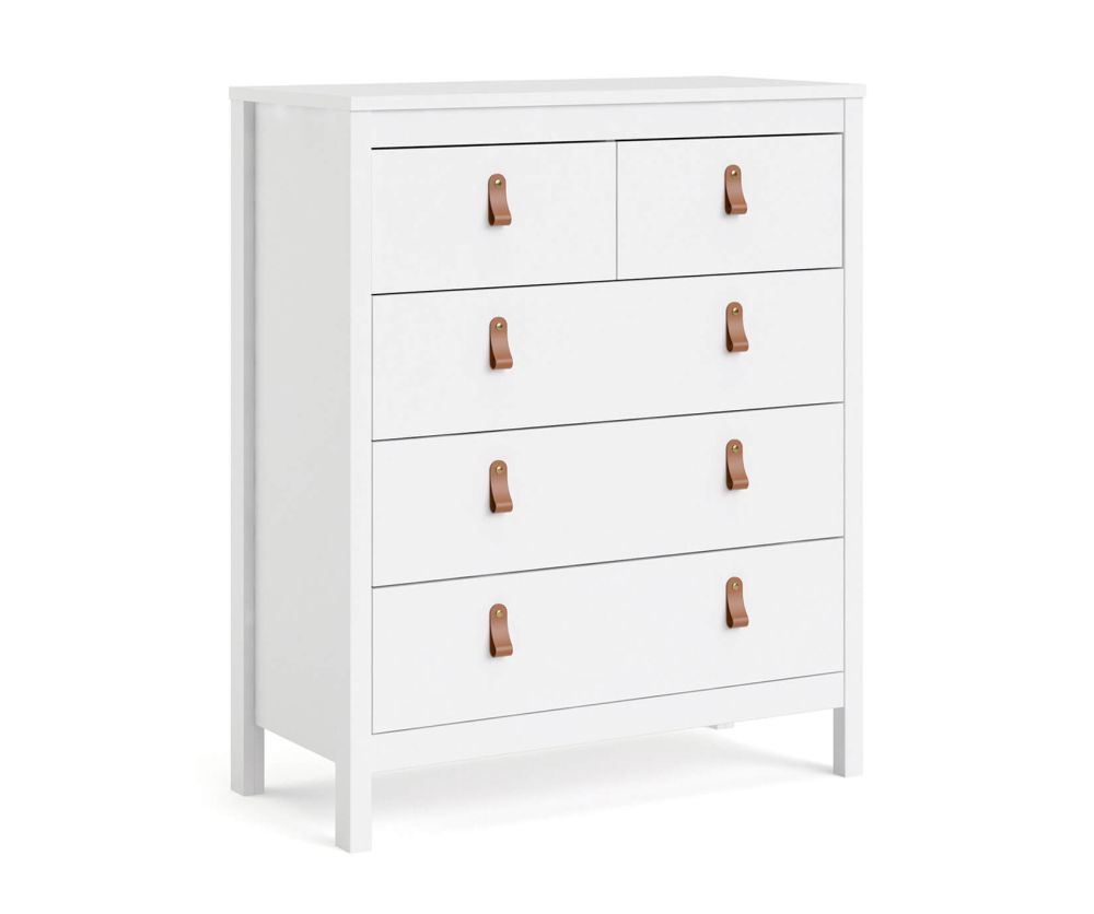 FTG Barcelona White 3 + 2 Drawer Chest