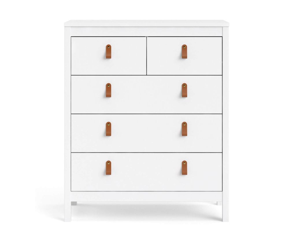 FTG Barcelona White 3 + 2 Drawer Chest