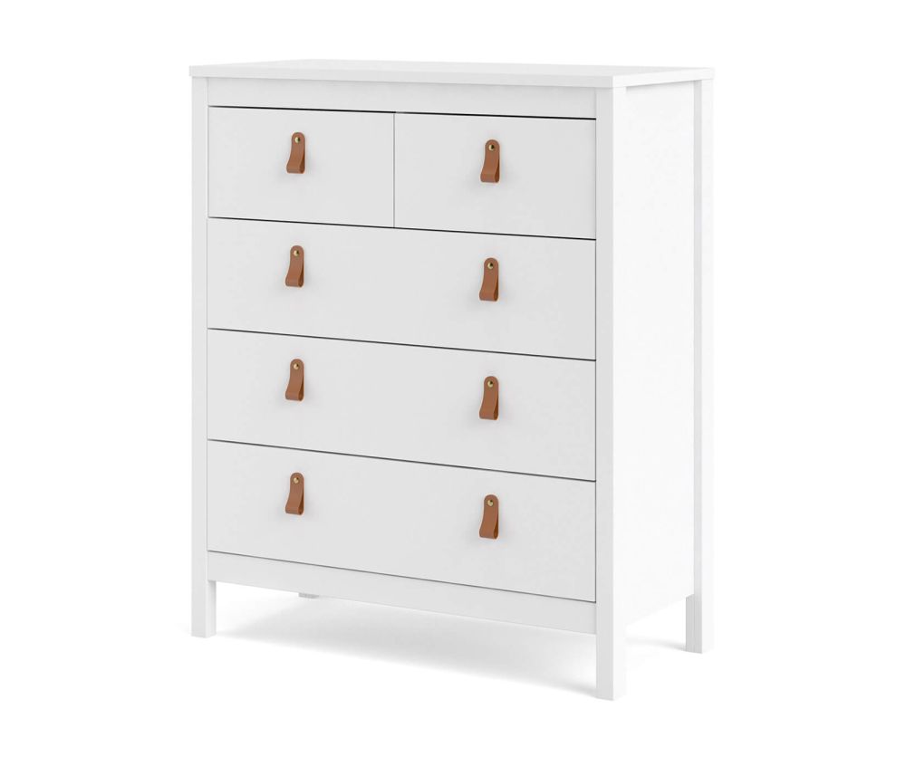 FTG Barcelona White 3 + 2 Drawer Chest