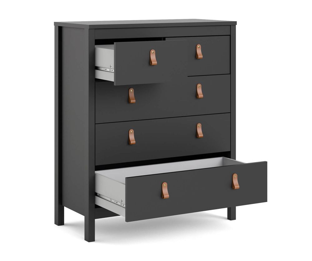 FTG Barcelona Matt Black 3 + 2 Drawer Chest