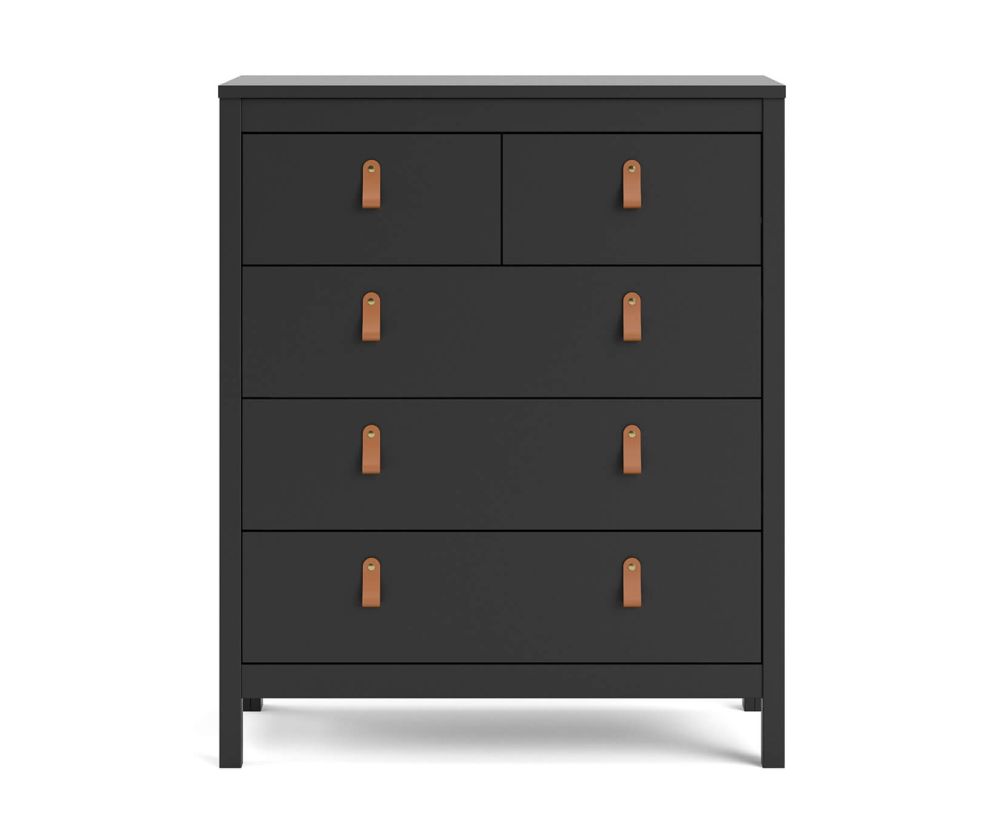 FTG Barcelona Matt Black 3 + 2 Drawer Chest