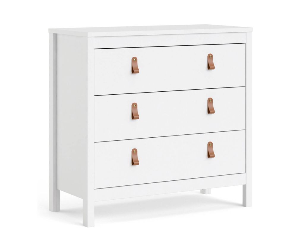 FTG Barcelona White 3 Drawer Chest