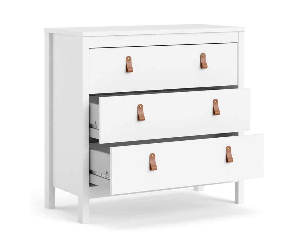 FTG Barcelona White 3 Drawer Chest
