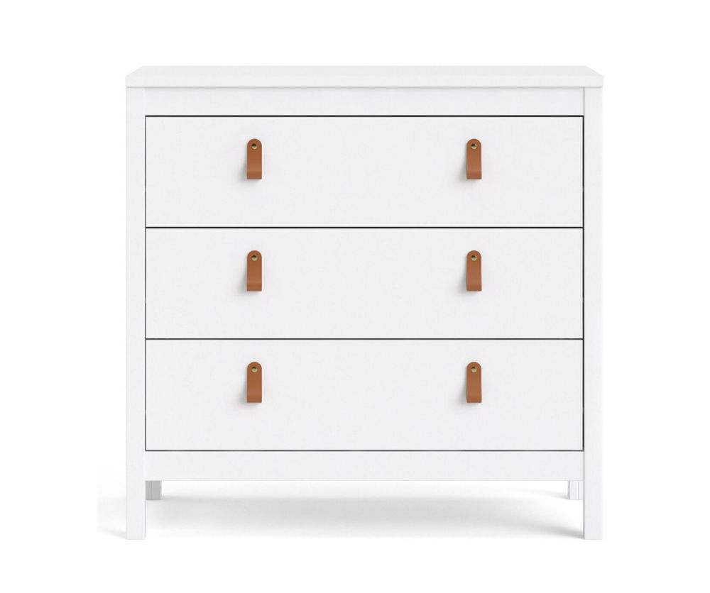 FTG Barcelona White 3 Drawer Chest