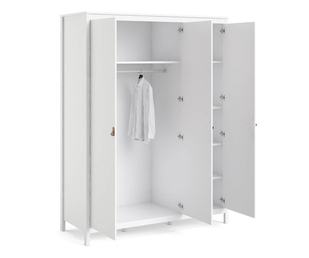 FTG Barcelona White 3 Door Wardrobe
