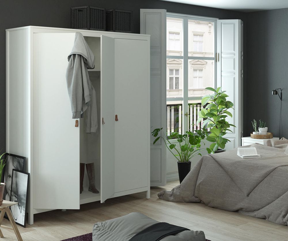 FTG Barcelona White 3 Door Wardrobe