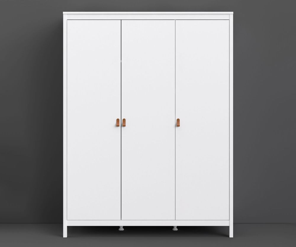 FTG Barcelona White 3 Door Wardrobe