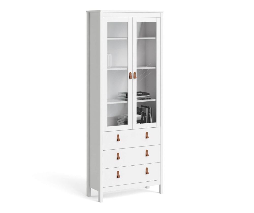 FTG Barcelona White 2 Door 3 Drawer China Cabinet