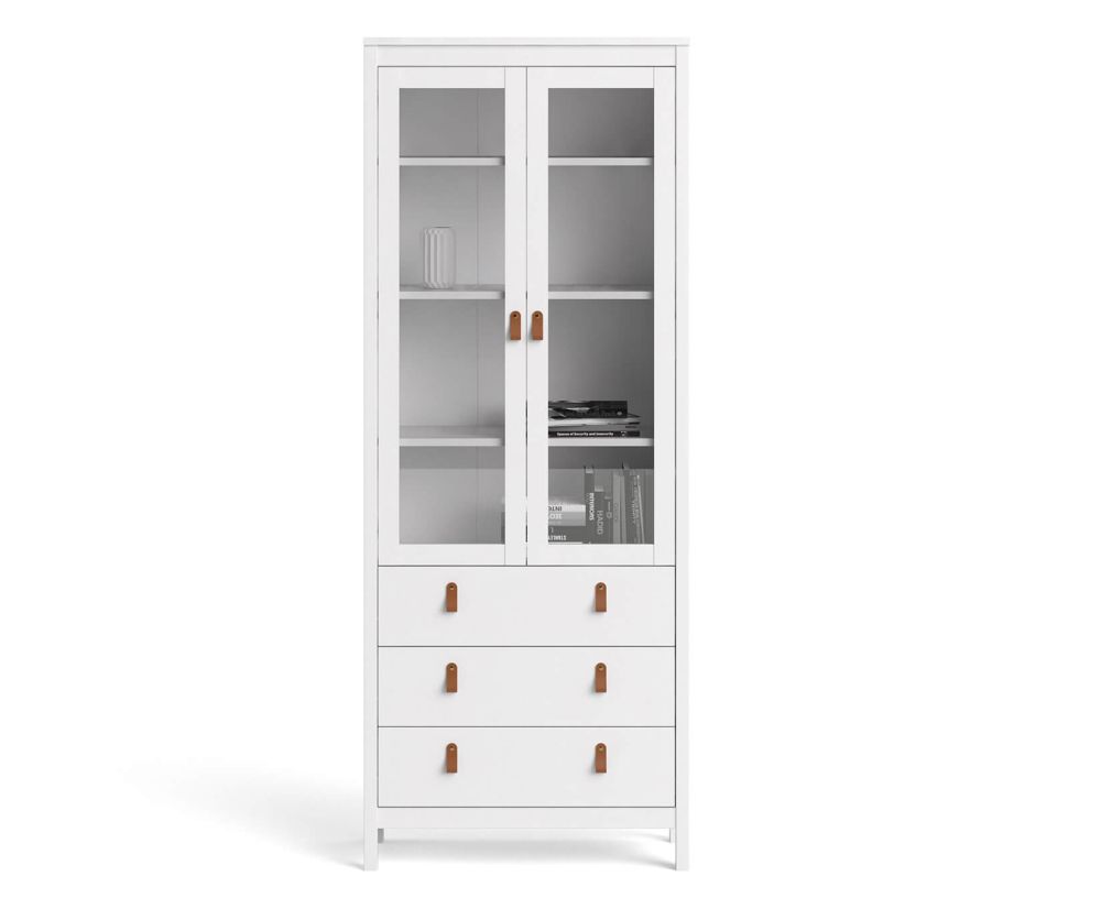 FTG Barcelona White 2 Door 3 Drawer China Cabinet