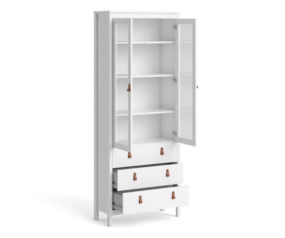 FTG Barcelona White 2 Door 3 Drawer China Cabinet