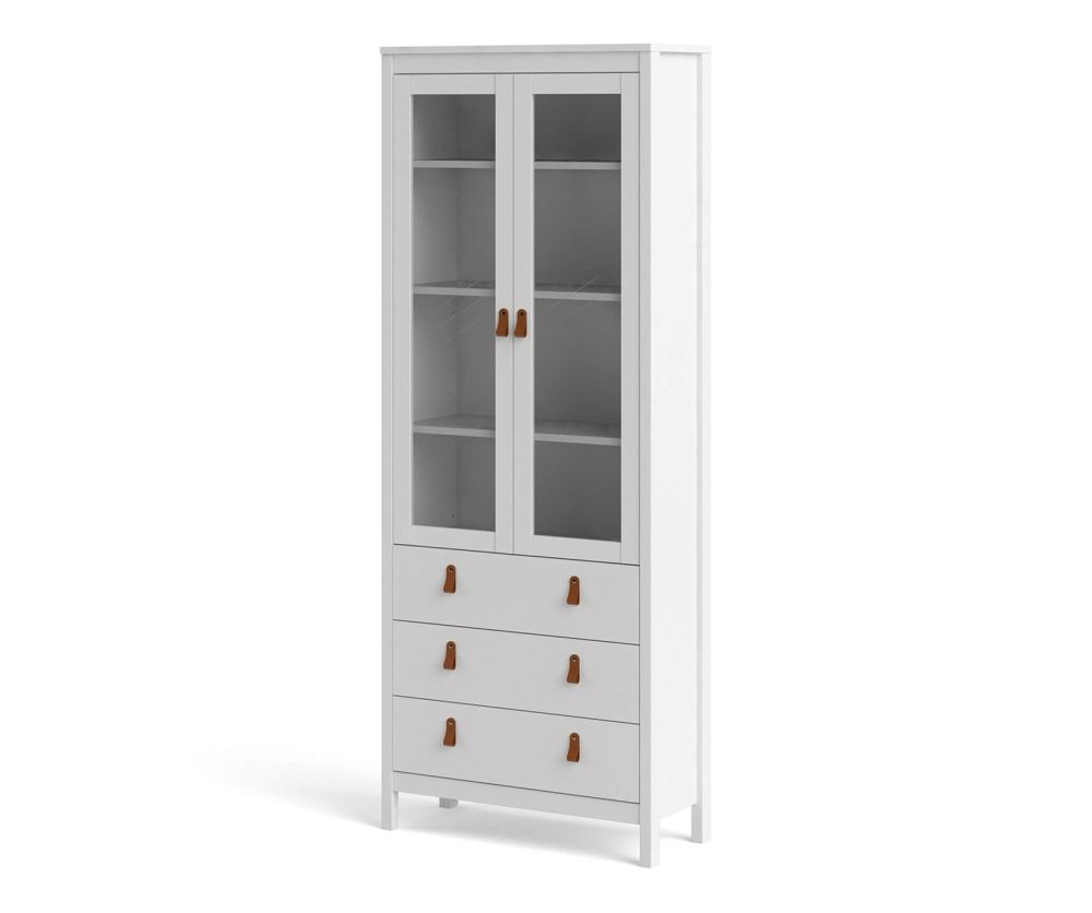 FTG Barcelona White 2 Door 3 Drawer China Cabinet