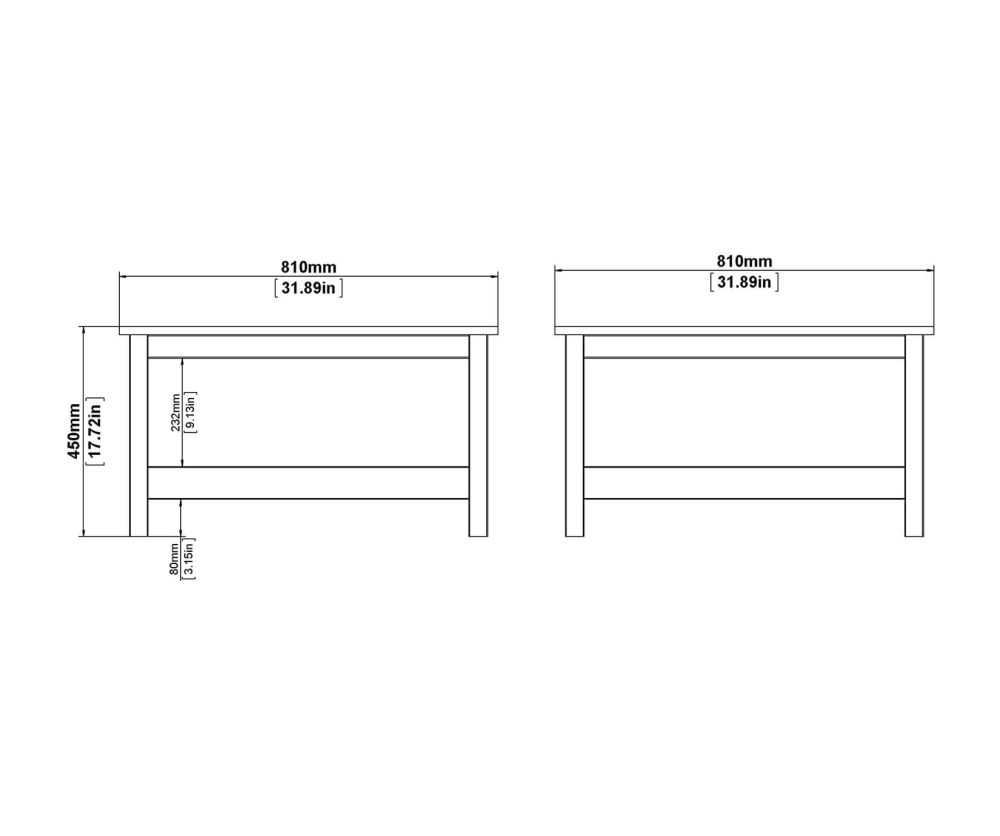 FTG Barcelona White Coffee Table