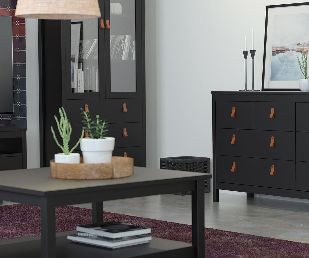 FTG Barcelona Matt Black Coffee Table