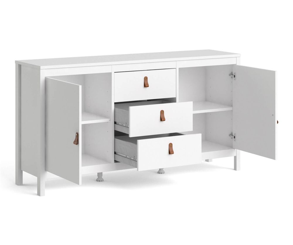 FTG Barcelona White 2 Door 3 Drawer Sideboard
