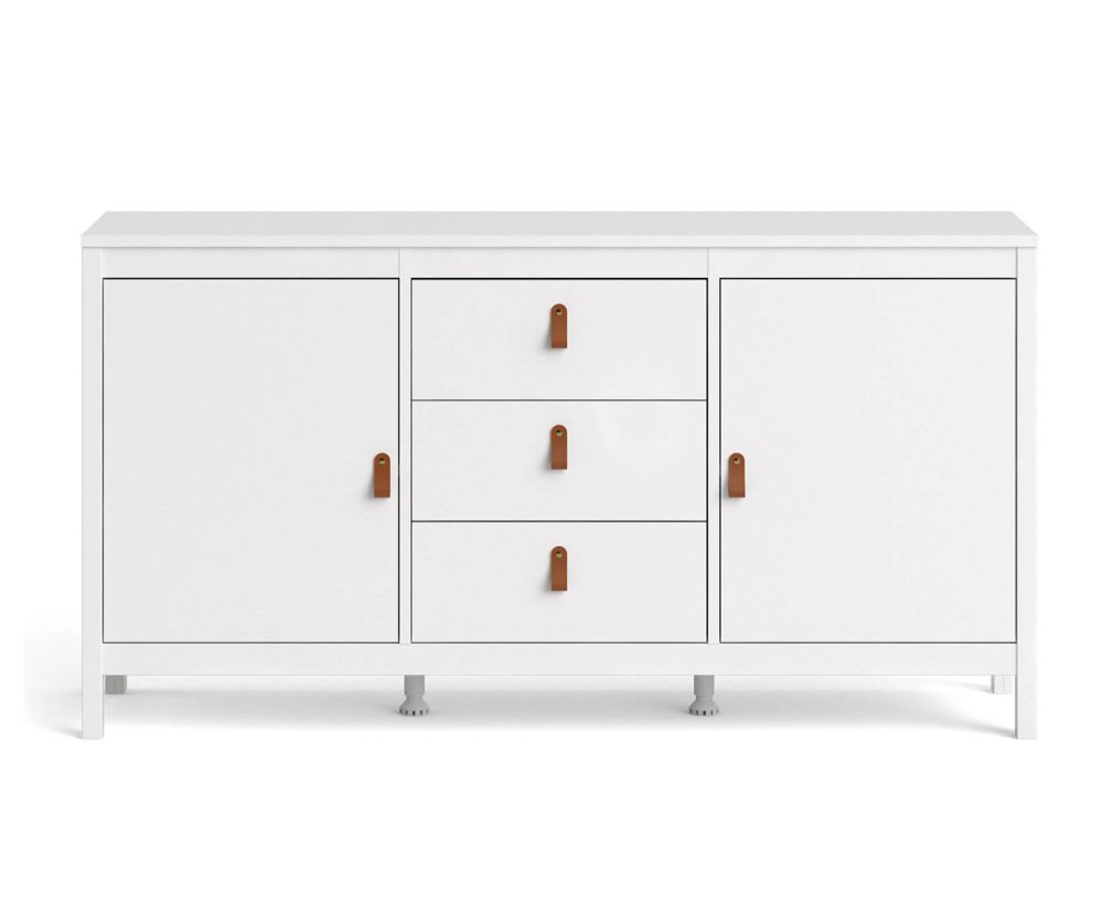 FTG Barcelona White 2 Door 3 Drawer Sideboard
