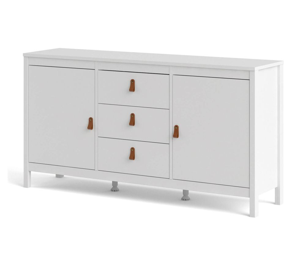 FTG Barcelona White 2 Door 3 Drawer Sideboard