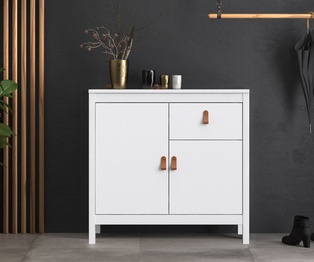 FTG Barcelona White 2 Door 1 Drawer Sideboard