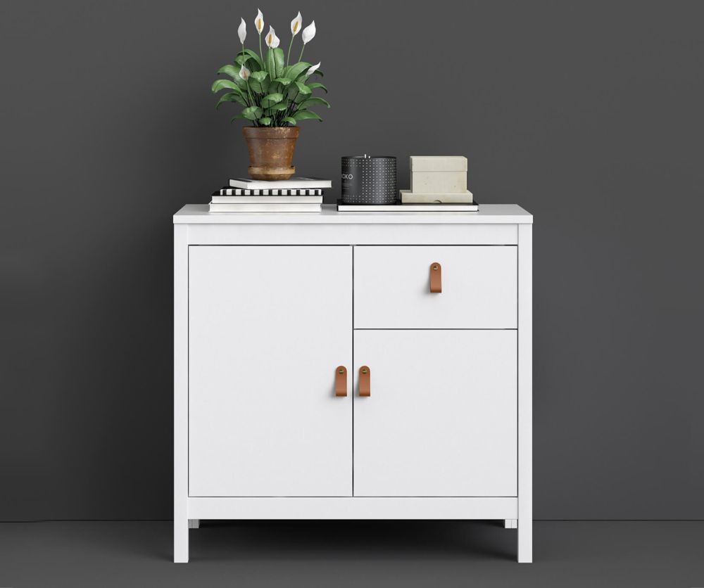 FTG Barcelona White 2 Door 1 Drawer Sideboard