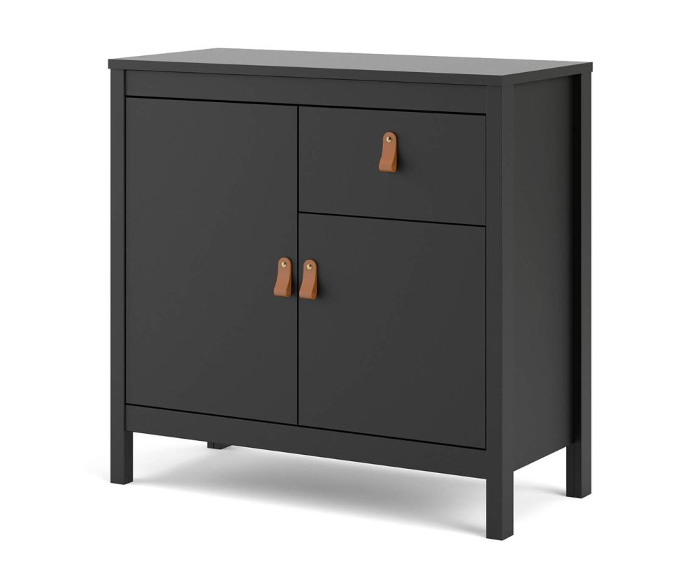 FTG Barcelona Matt Black 2 Door 1 Drawer Sideboard
