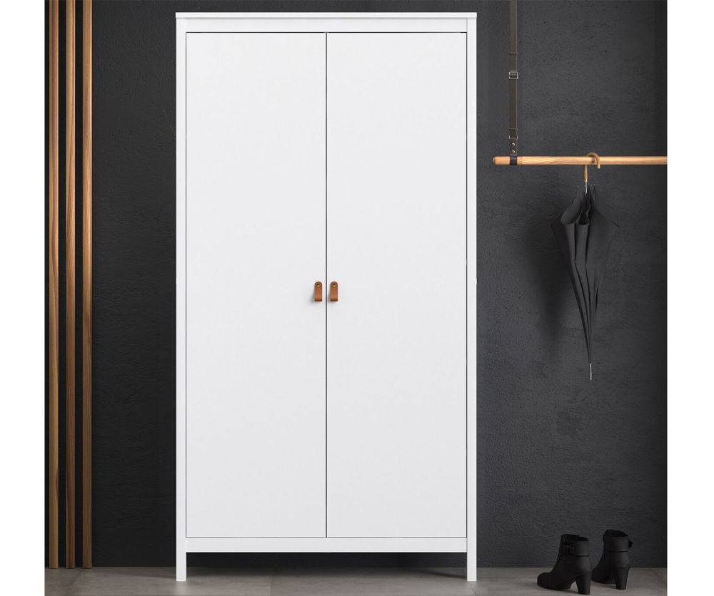 FTG Barcelona White 2 Door Wardrobe