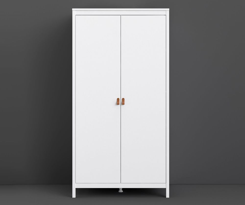 FTG Barcelona White 2 Door Wardrobe