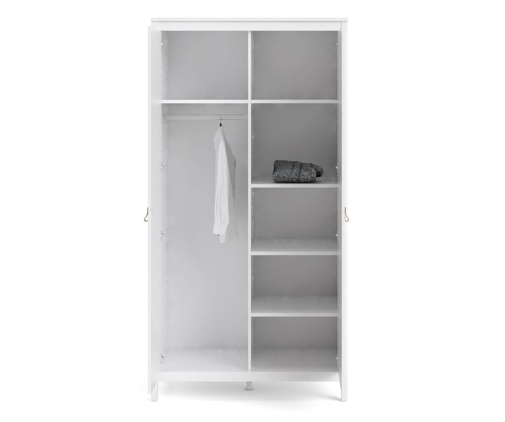 FTG Barcelona White 2 Door Wardrobe