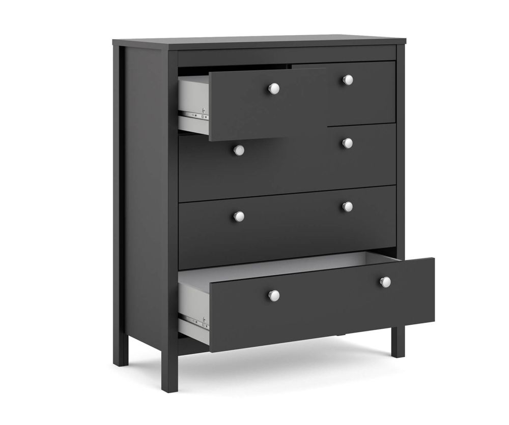 FTG Madrid Matt Black 3 + 2 Drawer Chest