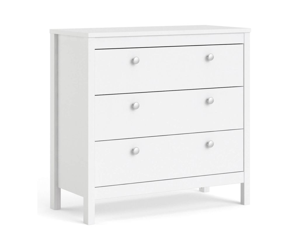 FTG Madrid White 3 Drawer Chest