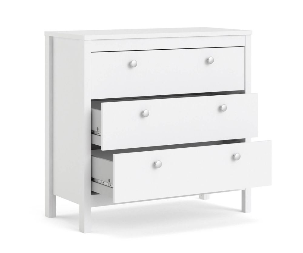 FTG Madrid White 3 Drawer Chest